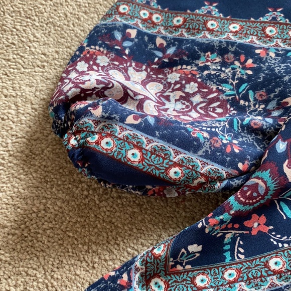 Knox Rose Boho Shirt with Cold Shoulder and Tassels - Picture 3 of 10